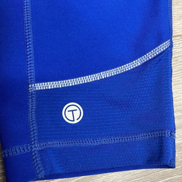 T By Talbots Tech  Stretch Crop Leggings Blue SP - Picture 16 of 16